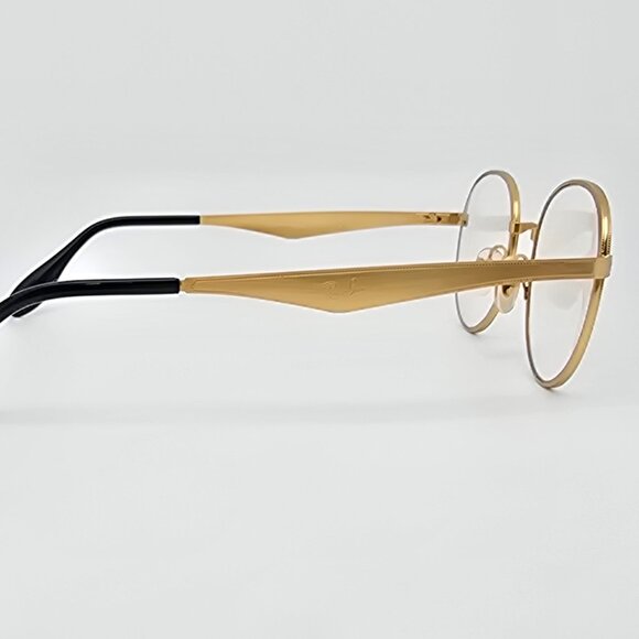 Ray-Ban RB6343 2860 Gold Phantos Round Eyeglasses Frame 47-19-140 - Picture 5 of 12